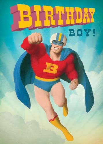 Birthday Boy Superhero Pack of 10 Greeting Cards